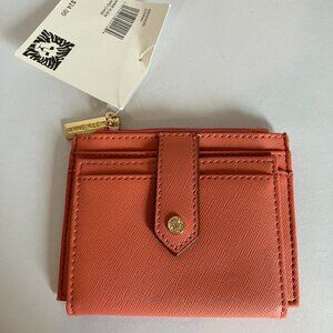 RARE COLOR Coral Anne Klein Card Case NWT Retails $24.00.